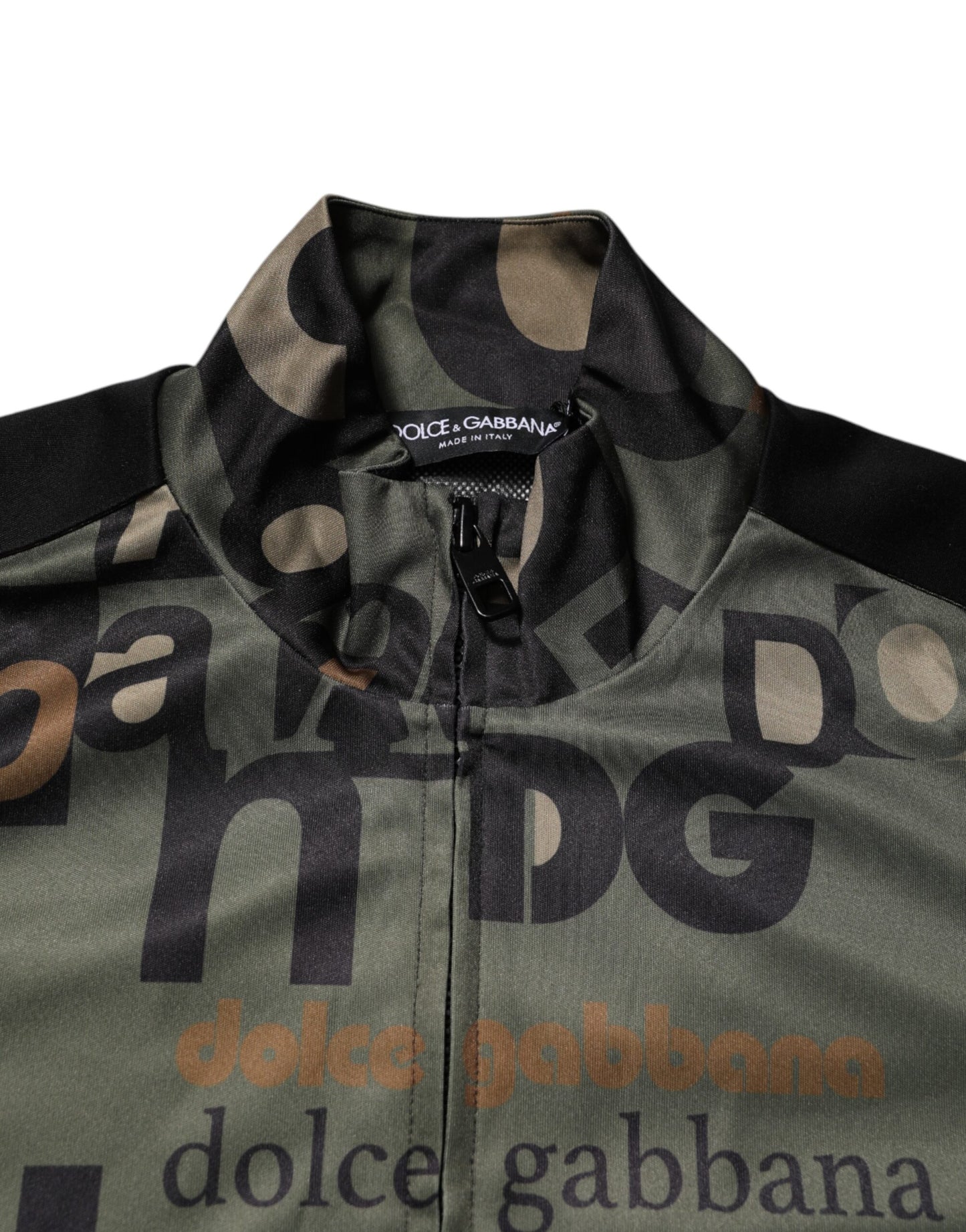 Dolce &amp; Gabbana – Bomberpullover mit durchgehendem Reißverschluss und mehrfarbigem Logo für Herren