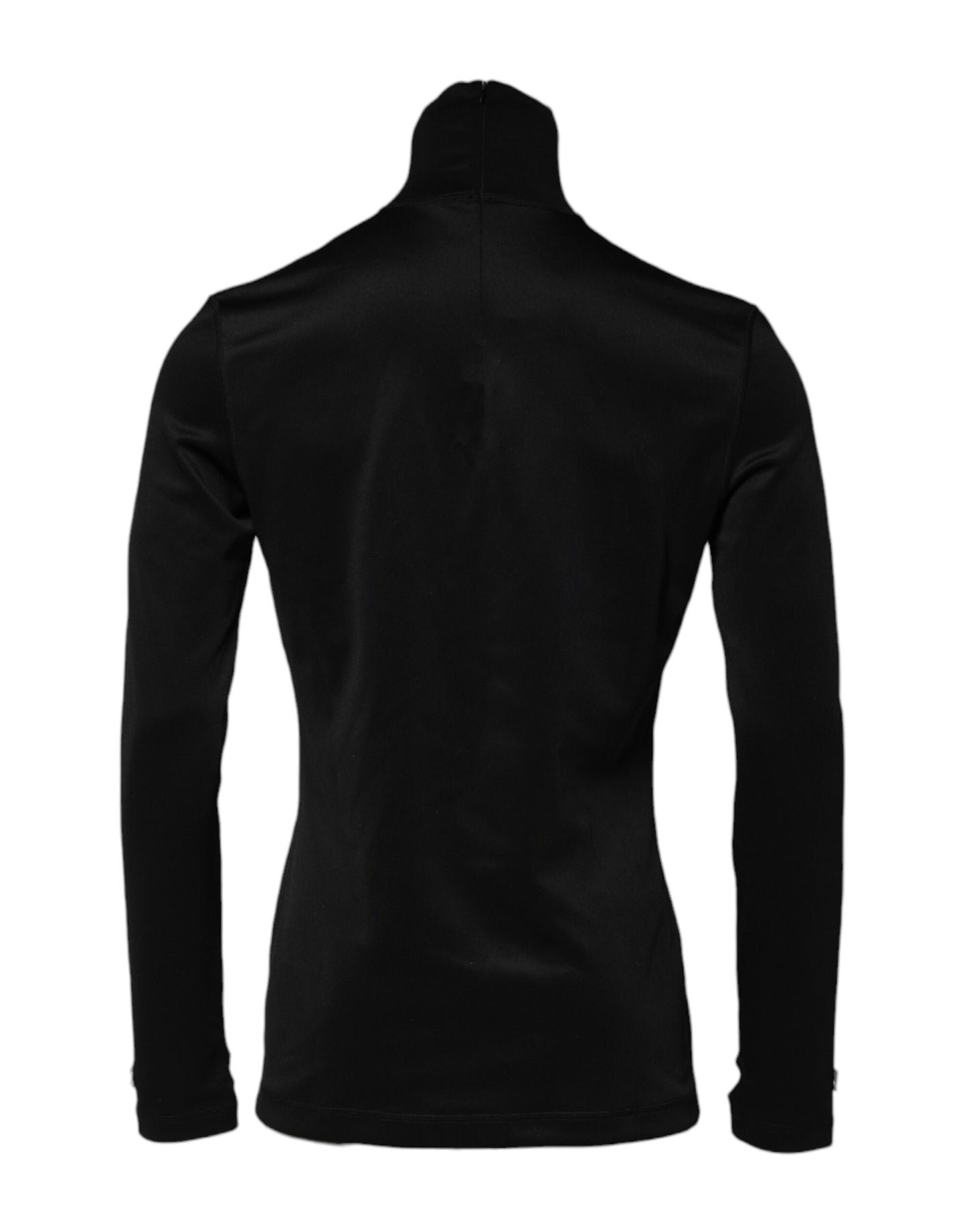 Dolce &amp; Gabbana – Schwarzer Rollkragenpullover aus Polyester