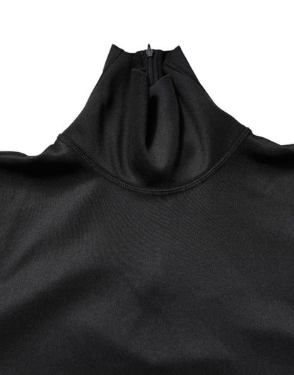 Dolce &amp; Gabbana – Schwarzer Rollkragenpullover aus Polyester