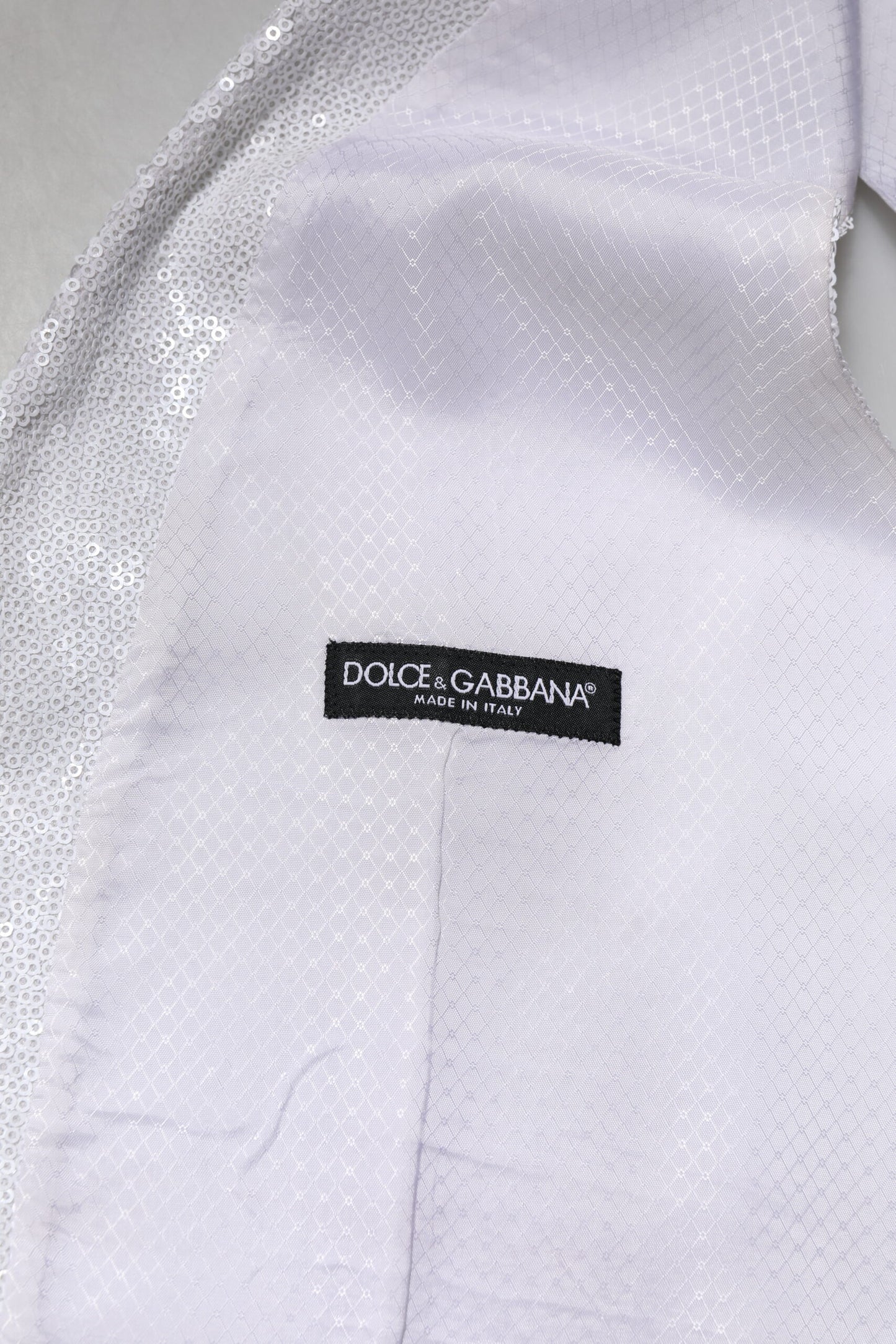Dolce &amp; Gabbana Weiße Weste mit Pailletten