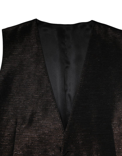 Dolce &amp; Gabbana Dunkelbraune Weste für formelle Anlässe
