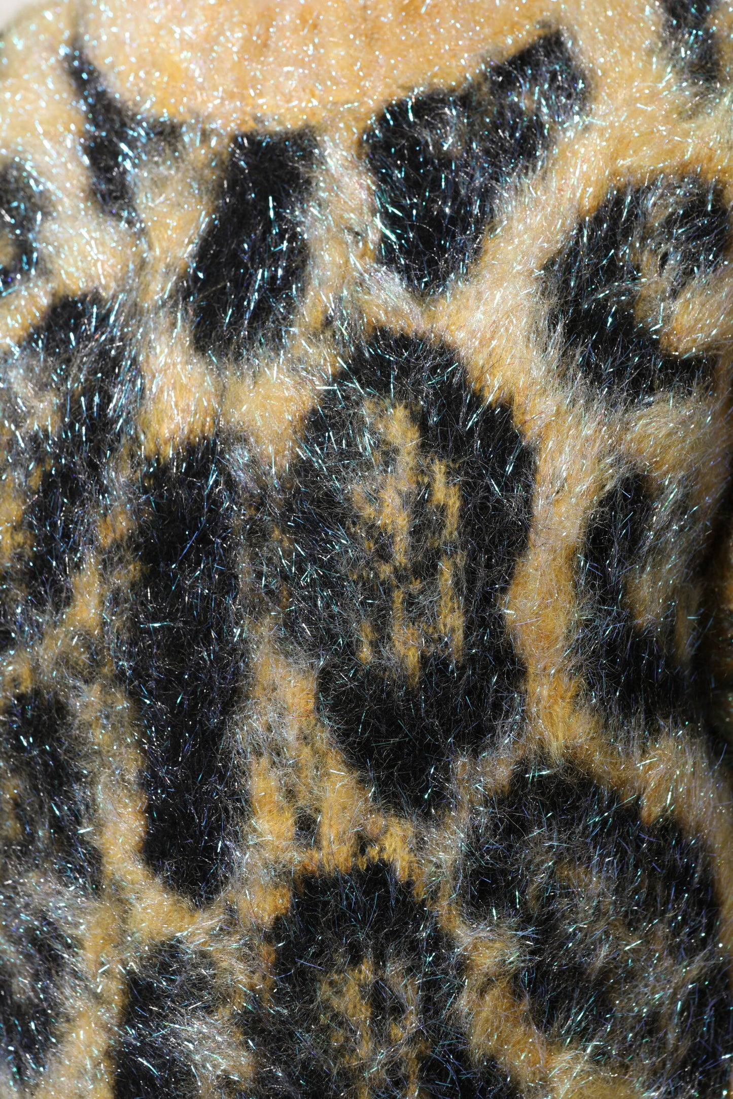 Dolce &amp; Gabbana Mehrfarbiger Pullover aus Mohair mit Leopardenmuster und Rundhalsausschnitt