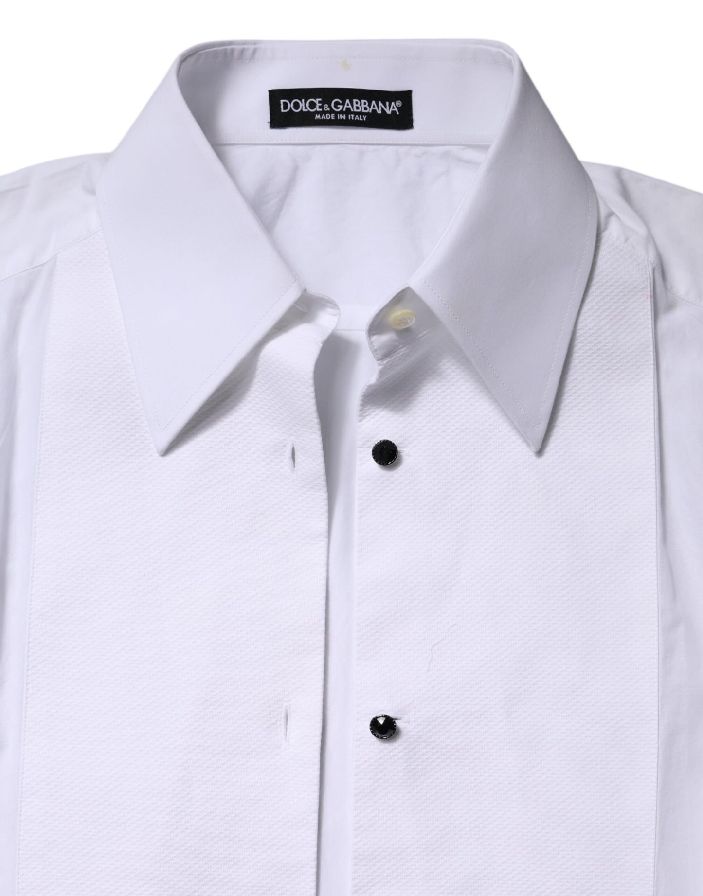 Dolce &amp; Gabbana – Weißes Poloshirt aus Baumwolle mit kurzen Ärmeln und Kragen