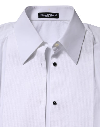 Dolce &amp; Gabbana – Weißes Poloshirt aus Baumwolle mit kurzen Ärmeln und Kragen