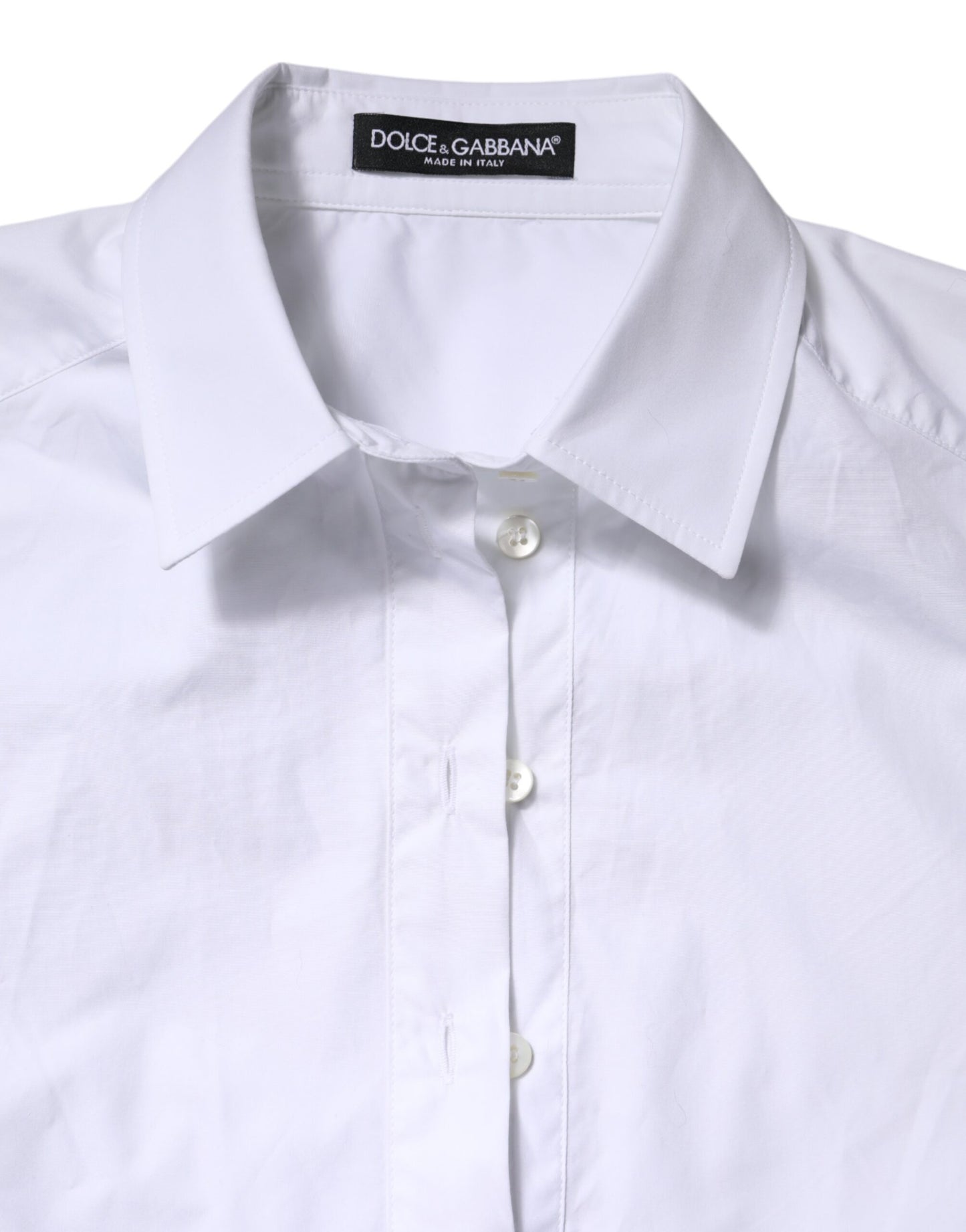 Dolce &amp; Gabbana – Weißes Poloshirt aus Baumwolle mit kurzen Ärmeln und Kragen