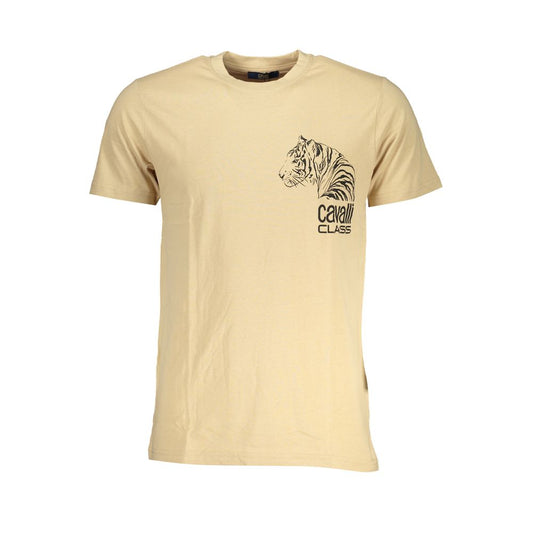 Beiges Baumwoll-T-Shirt der Cavalli-Klasse