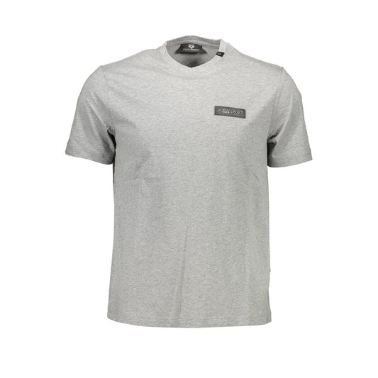 Plein Sport Graues Baumwoll-T-Shirt für Herren