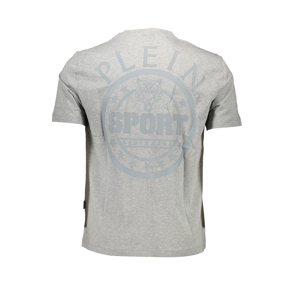 Plein Sport Graues Baumwoll-T-Shirt für Herren