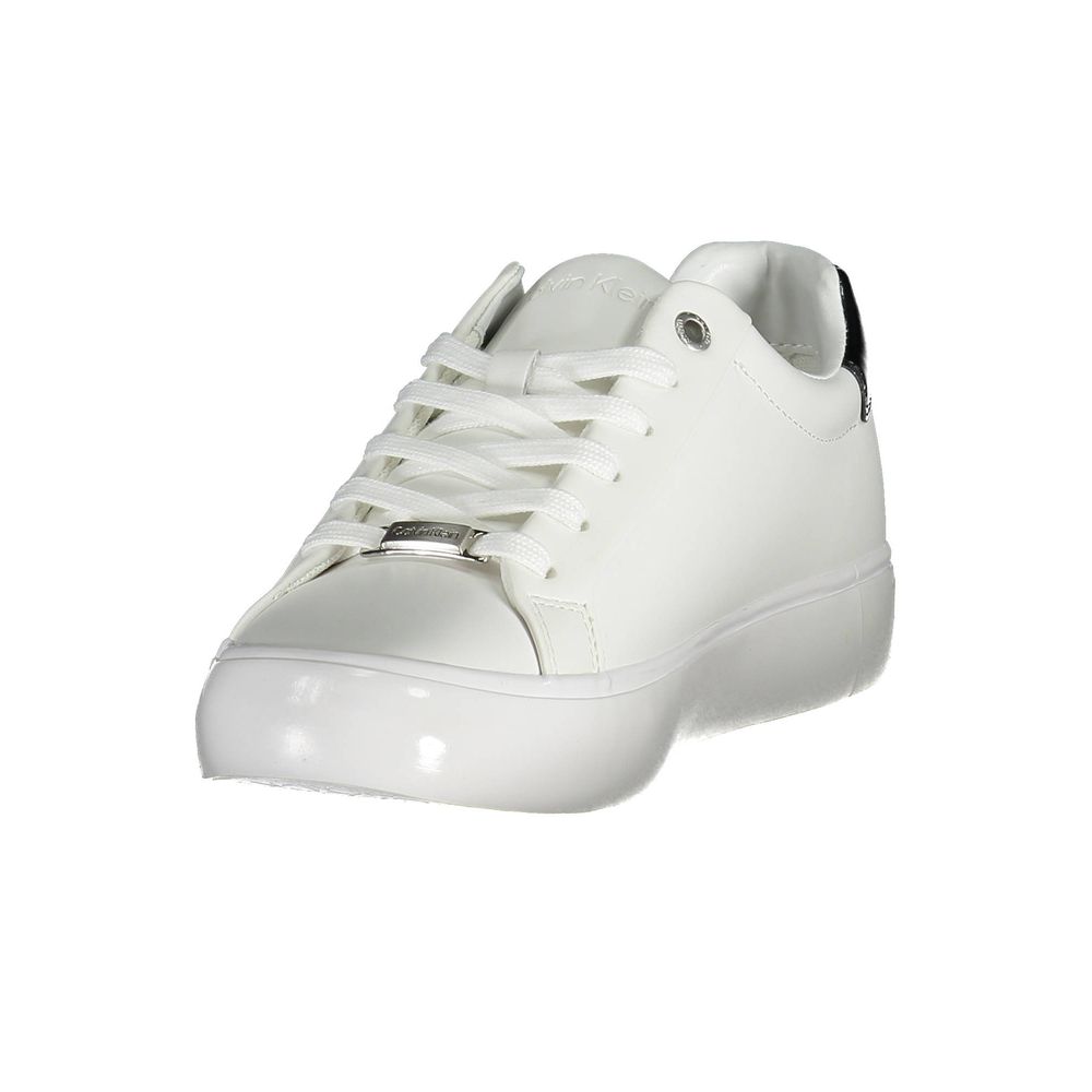 Calvin Klein Damen Sneaker aus weißem Leder
