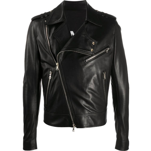 Balmain Schwarze Lederjacke