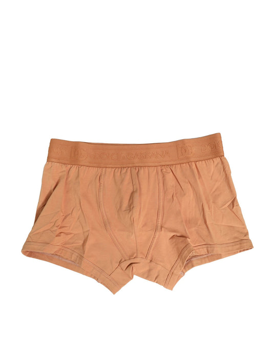 Dolce &amp; Gabbana – Boxershorts aus Baumwollstretch in normaler Passform, Braun