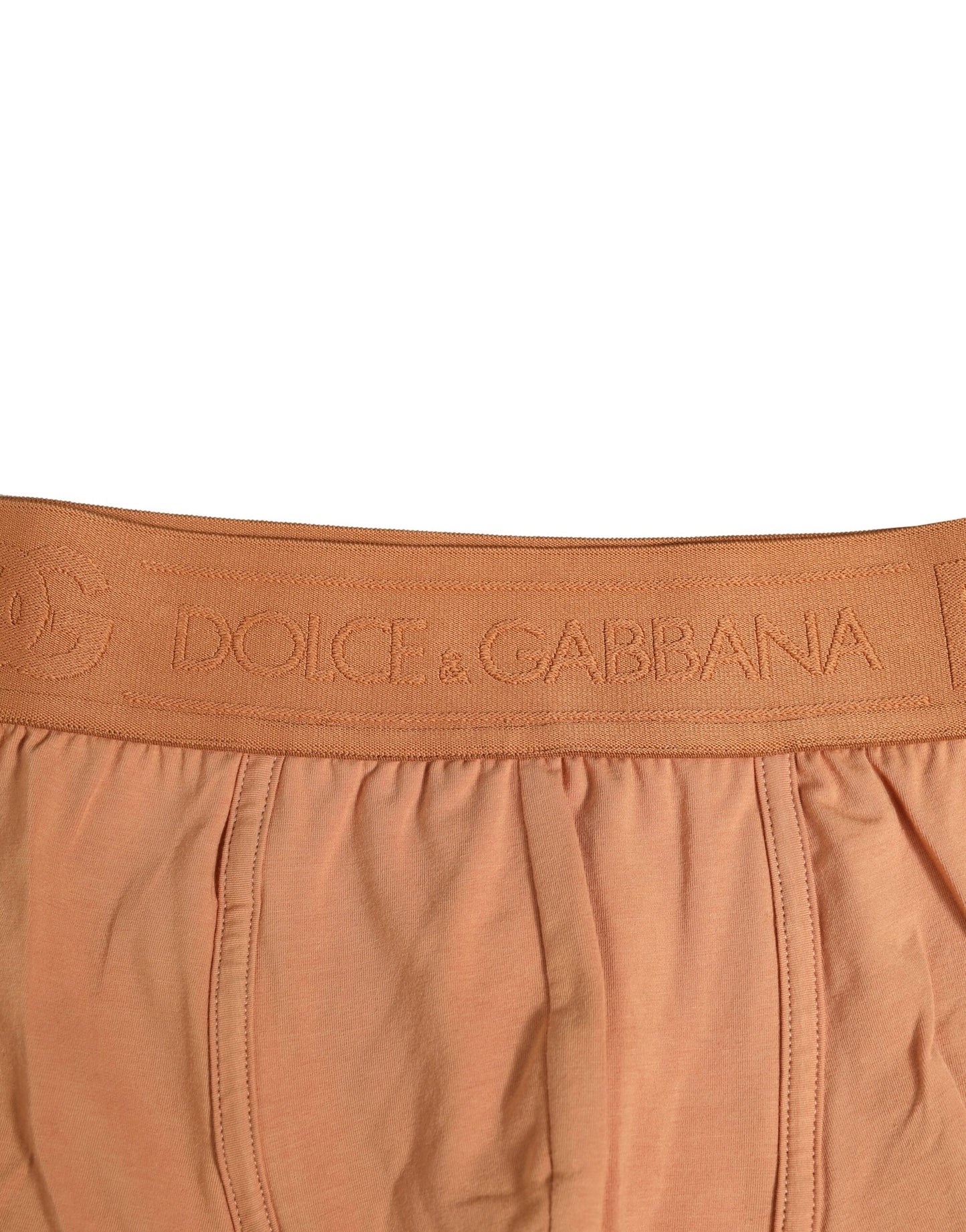 Dolce &amp; Gabbana Brown Cotton Stretch Regular Boxer Underwear
