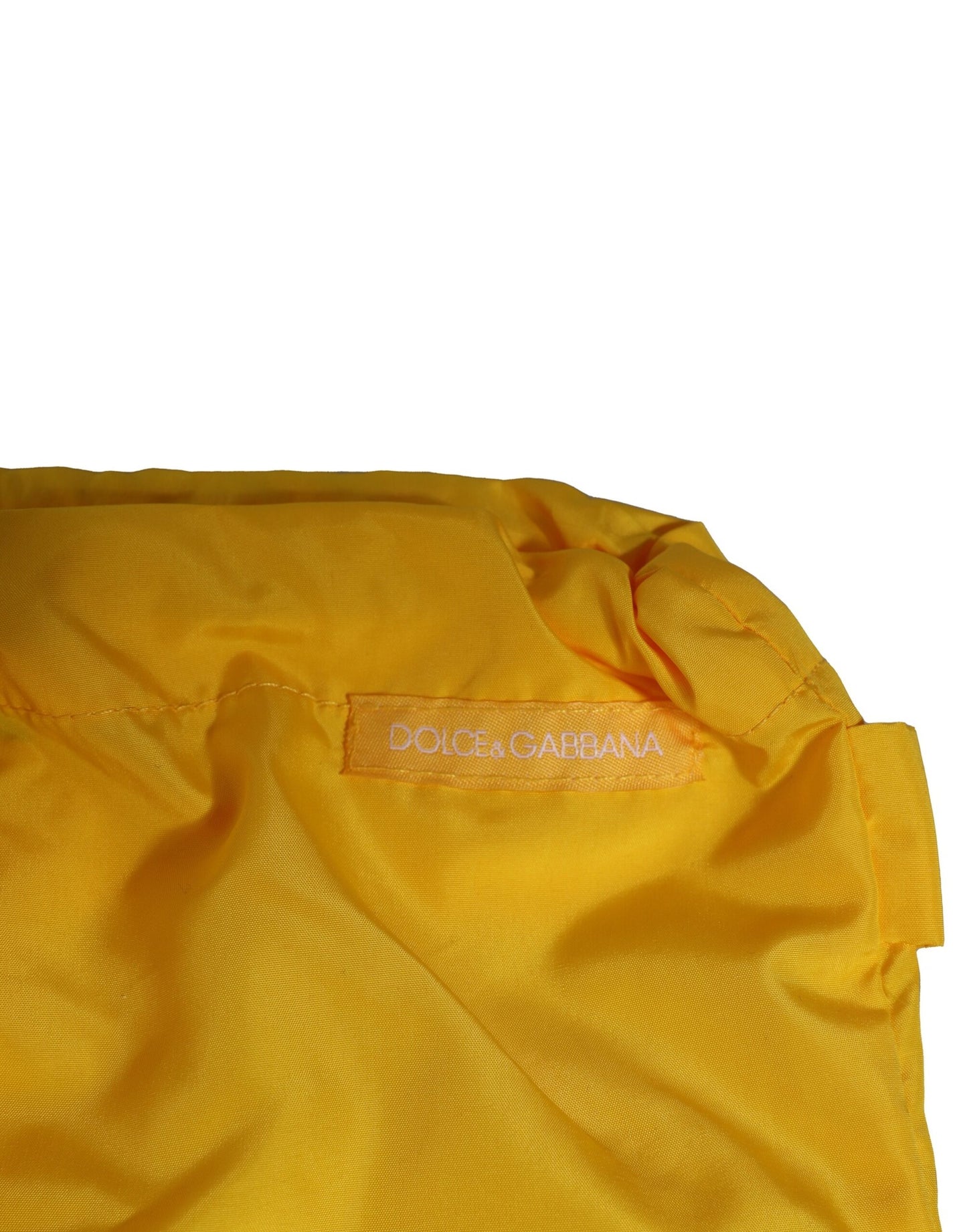 Dolce &amp; Gabbana Yellow Waistband Logo Beachwear Brief Swimwear