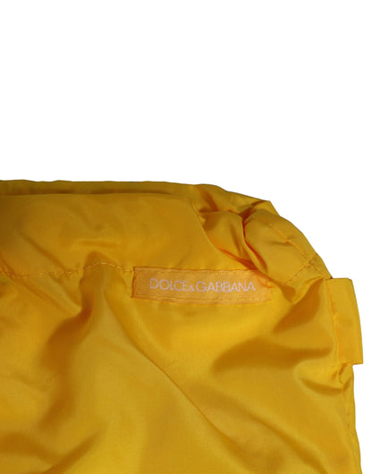 Dolce &amp; Gabbana Yellow Waistband Logo Beachwear Brief Swimwear