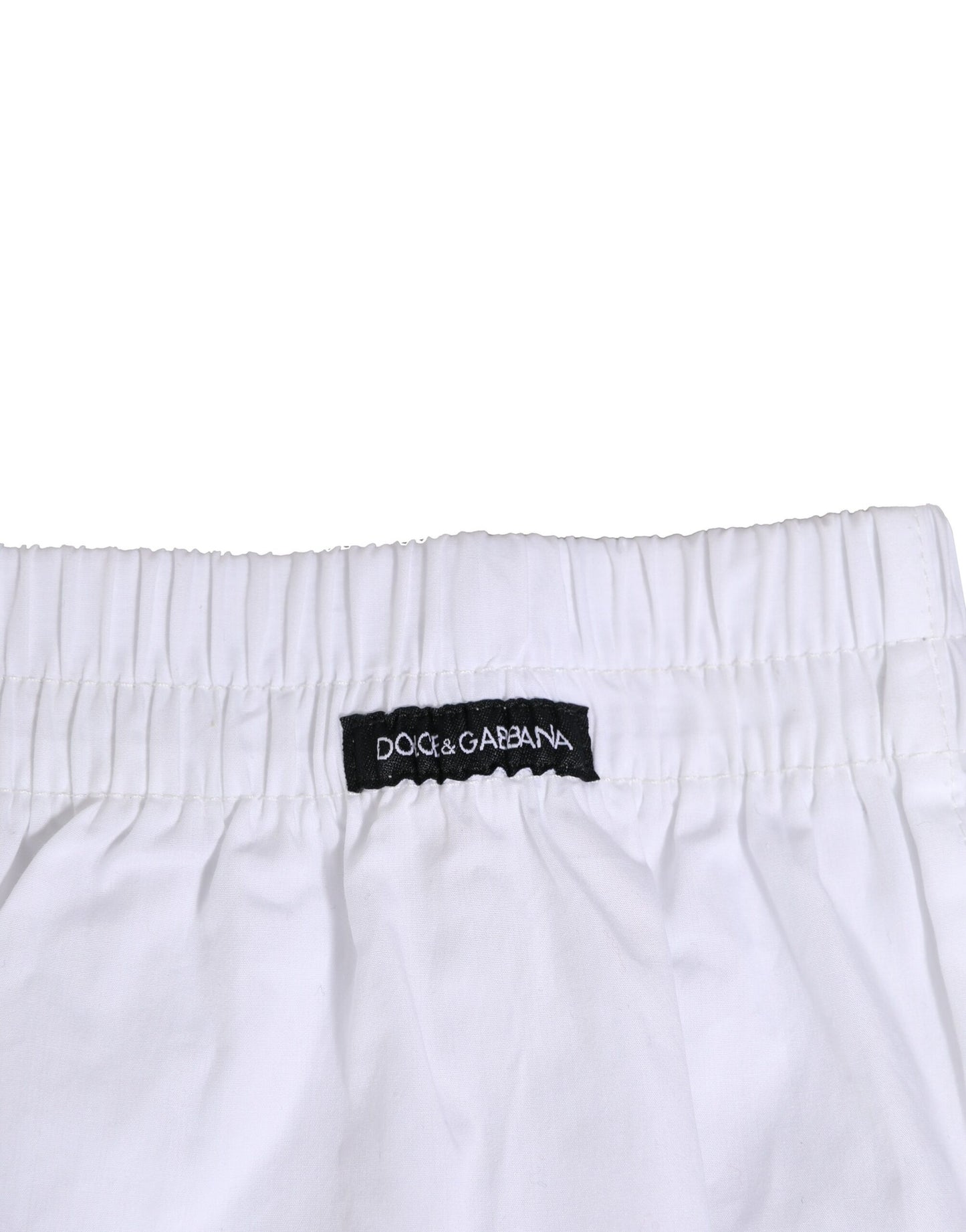 Dolce &amp; Gabbana White Cotton Regular Boxer Shorts Underwear