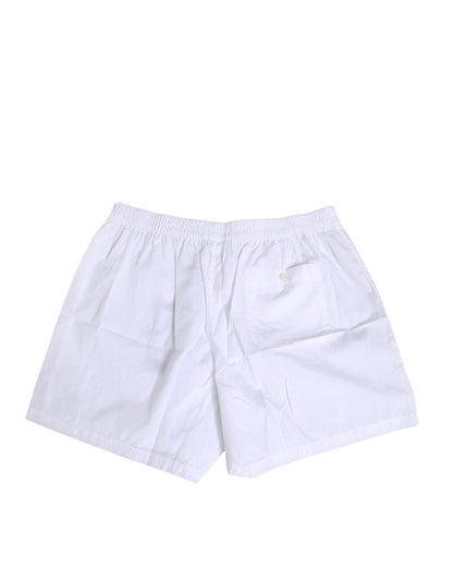 Dolce &amp; Gabbana White Cotton Regular Boxer Shorts Underwear