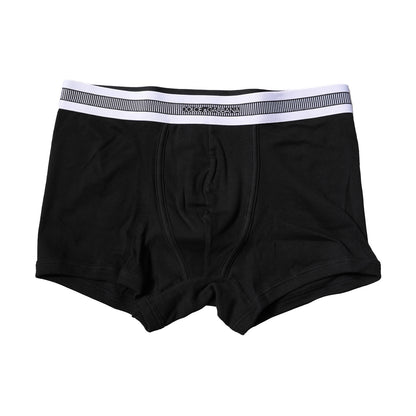 Dolce &amp; Gabbana Black Cotton Stretch Regular Boxer Underwear