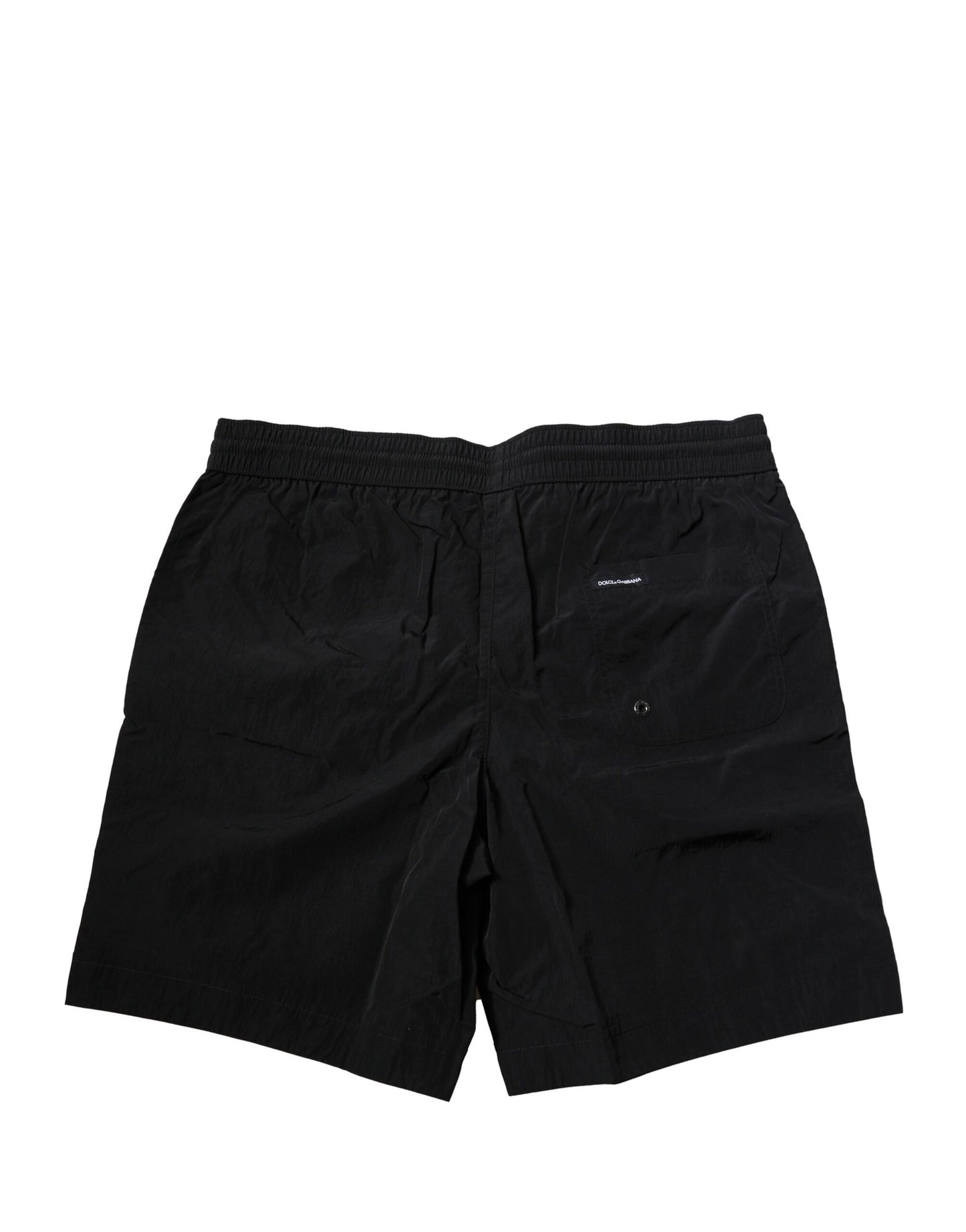 Dolce &amp; Gabbana Black Polyester Beachwear Men Shorts Swimwear