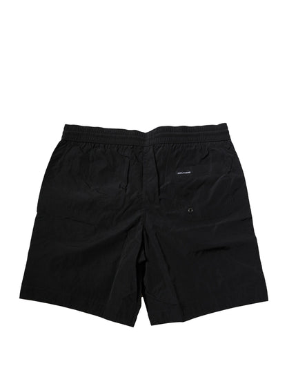 Dolce &amp; Gabbana Black Polyester Beachwear Men Shorts Swimwear