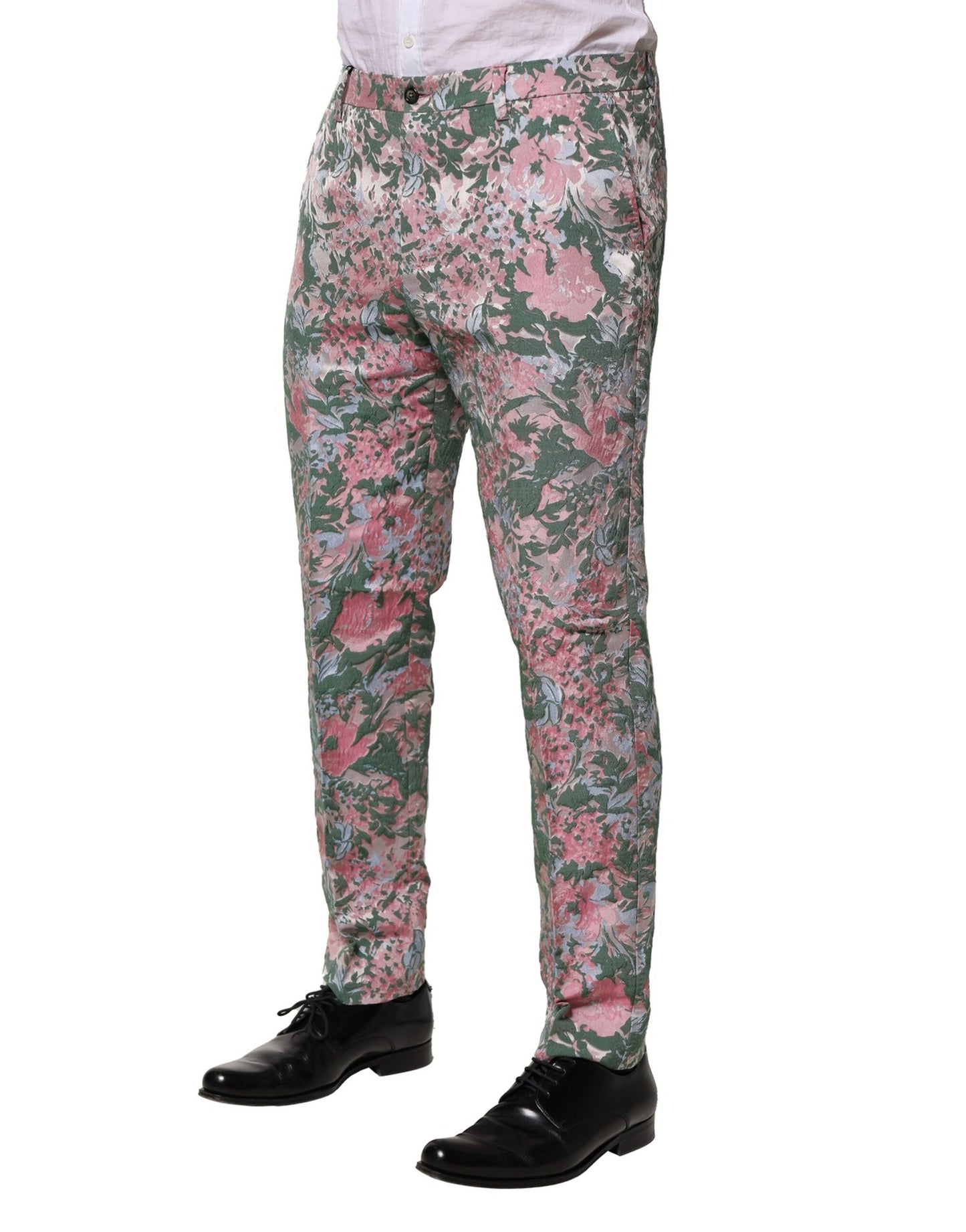 Dolce &amp; Gabbana Multicolor Floral Jacquard Pants