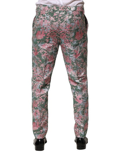 Dolce &amp; Gabbana Multicolor Floral Jacquard Pants