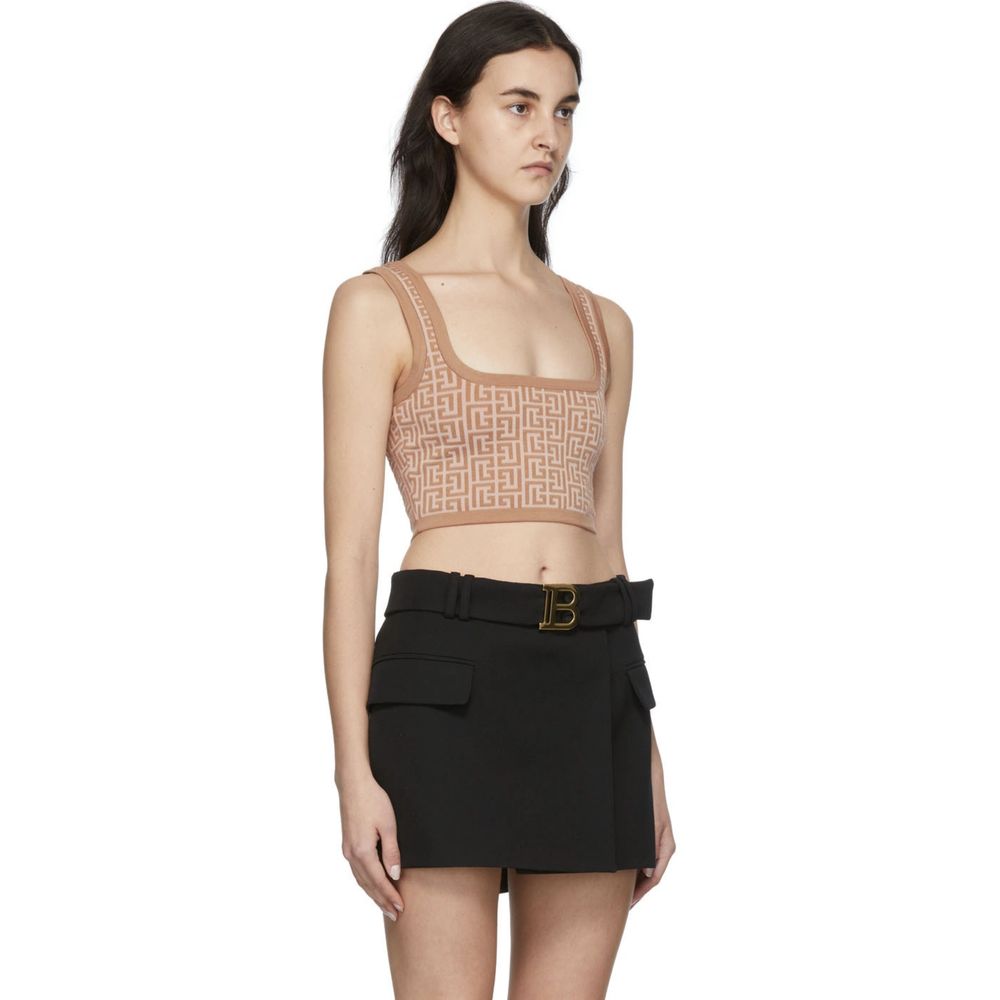 Balmain Beige Wolloberteile und T-Shirts