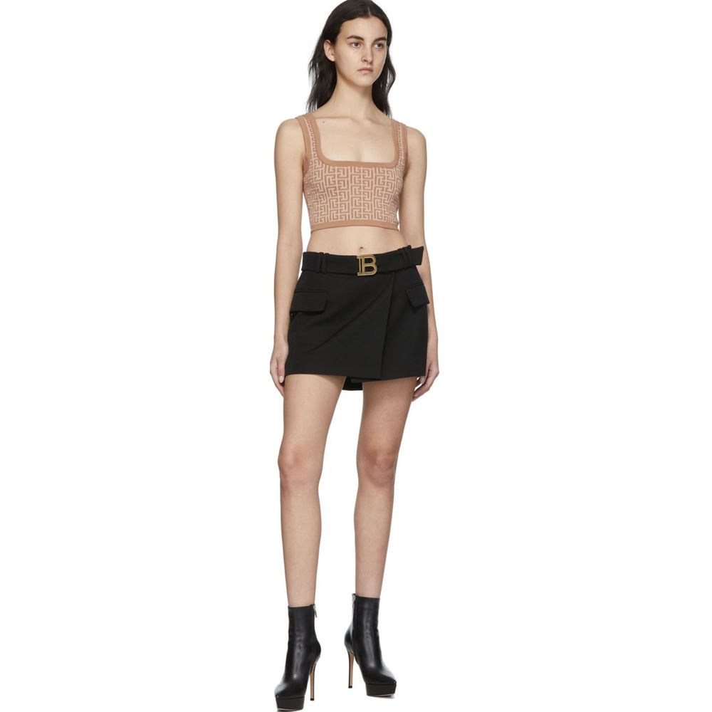 Balmain Beige Wolloberteile und T-Shirts