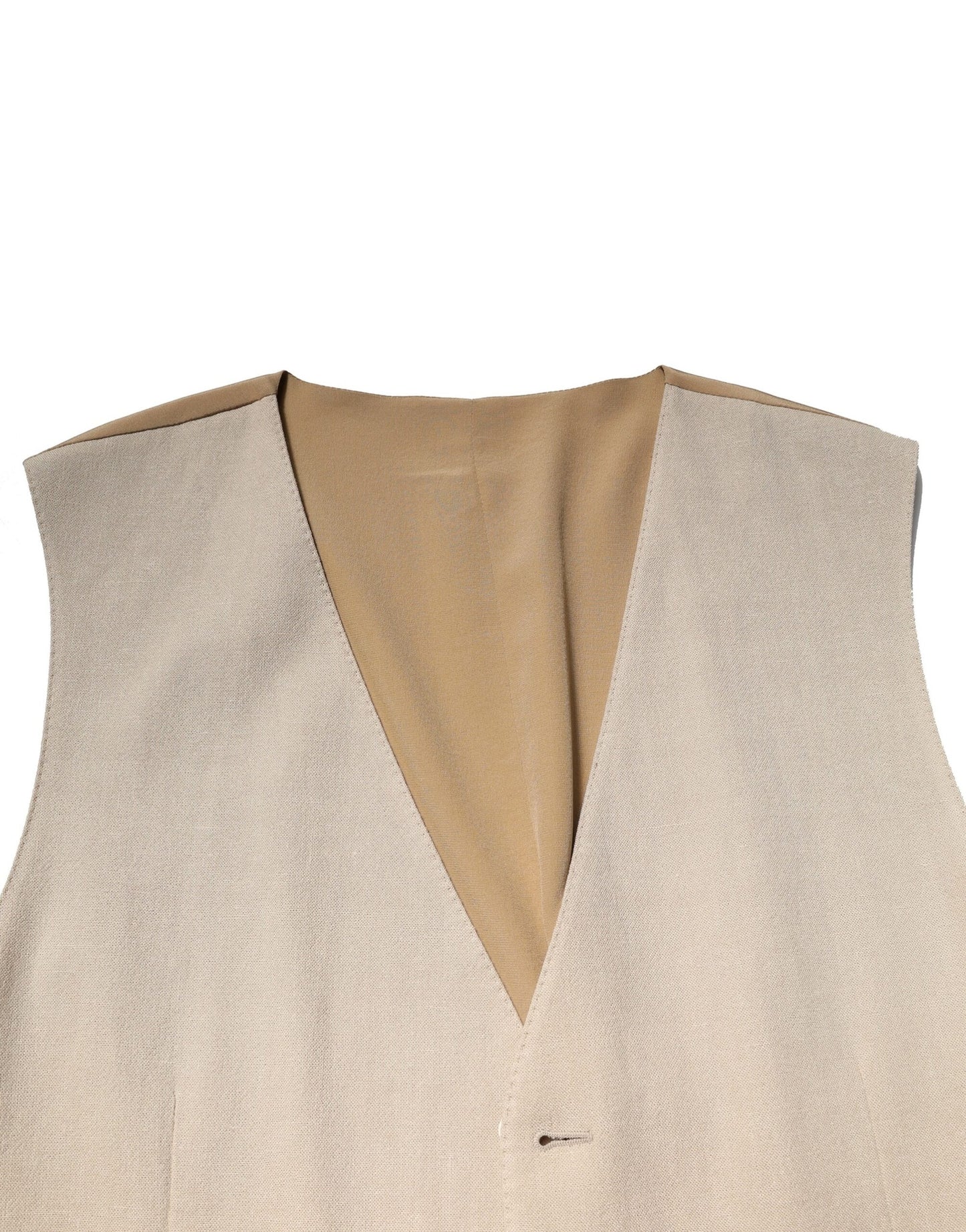 Dolce &amp; Gabbana Beige Leinenkleid Formale Herren Weste