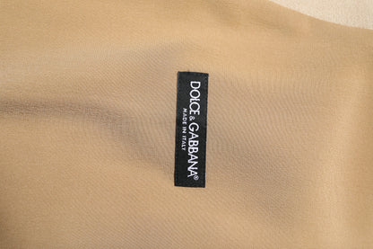 Dolce &amp; Gabbana Beige Leinenkleid Formale Herren Weste