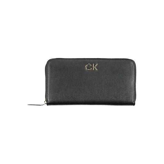 Calvin Klein – Schwarze Polyethylen-Geldbörse für Damen