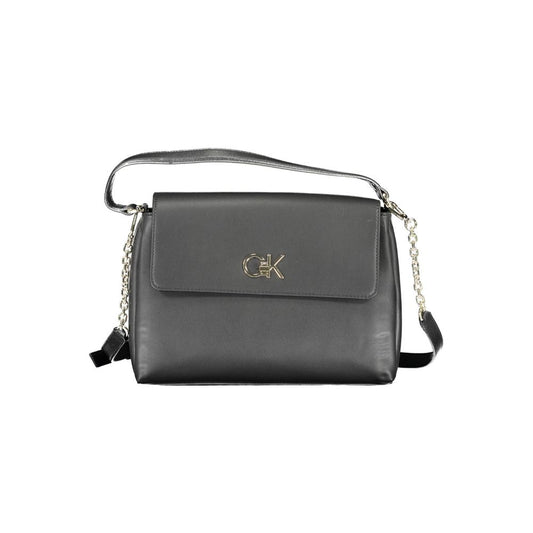 Calvin Klein Schwarze Polyester-Damenhandtasche