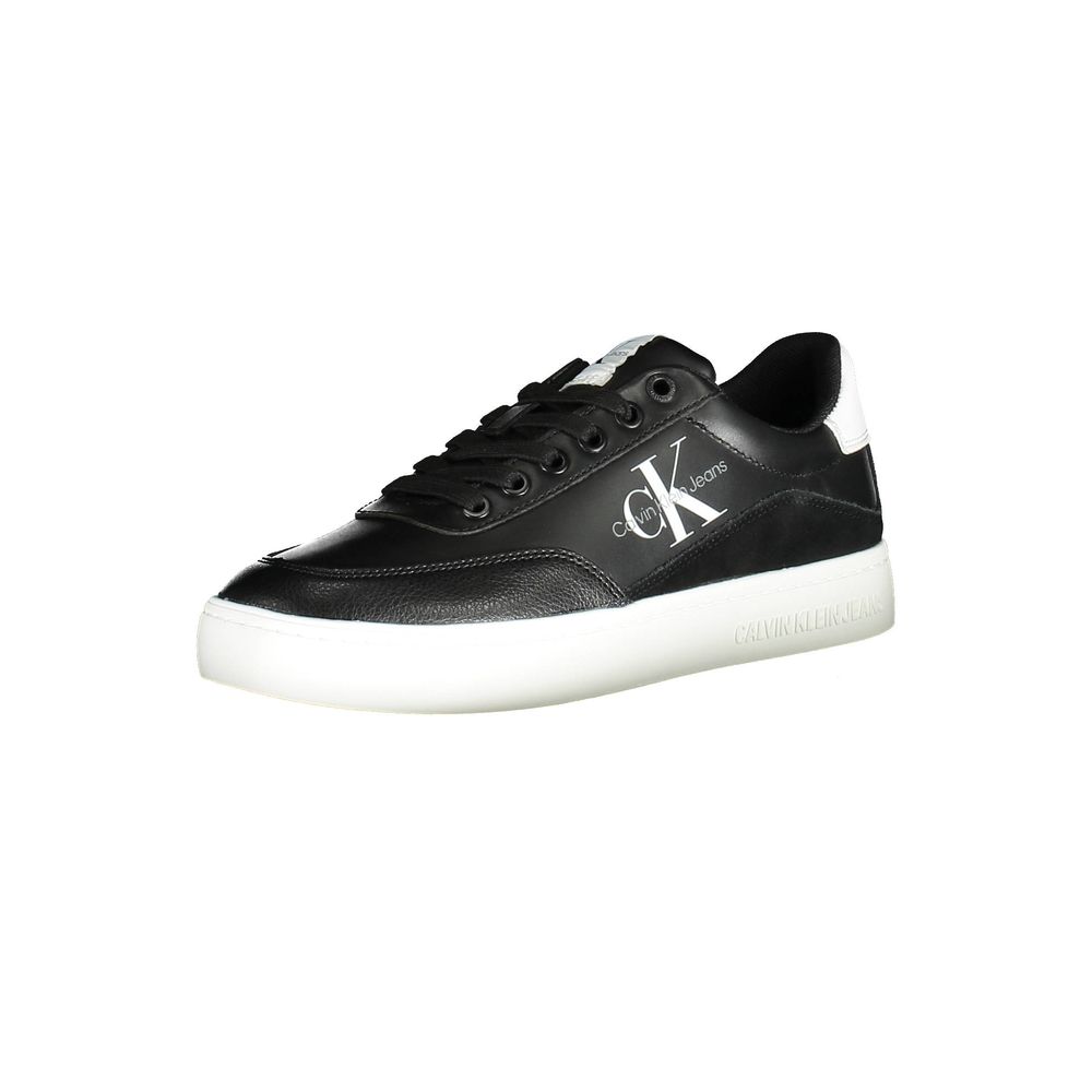 Calvin Klein Damen-Sneaker aus schwarzem Leder