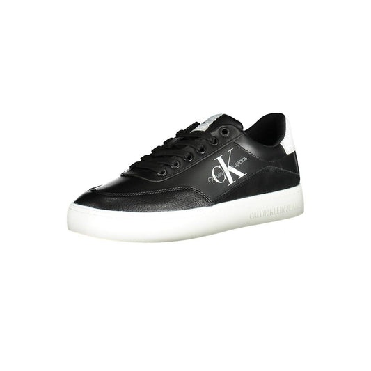 Calvin Klein Damen-Sneaker aus schwarzem Leder