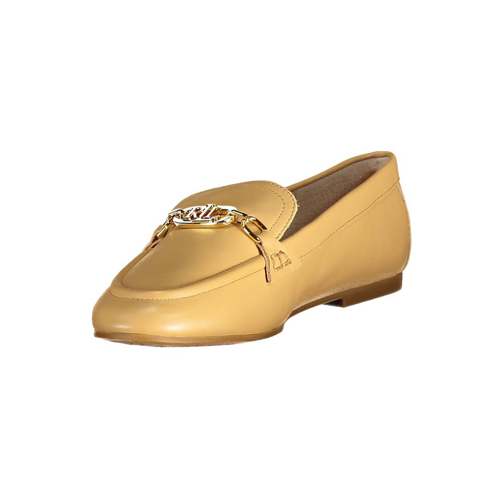 Ralph Lauren Beige flache Lederschuhe