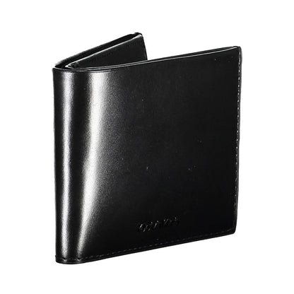 Calvin Klein Herren-Geldbörse aus schwarzem Leder
