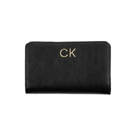 Calvin Klein – Schwarze Polyethylen-Geldbörse für Damen