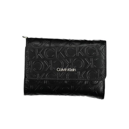 Calvin Klein – Schwarze Polyethylen-Geldbörse für Damen