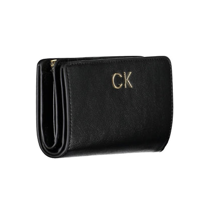 Calvin Klein – Schwarze Polyethylen-Geldbörse für Damen
