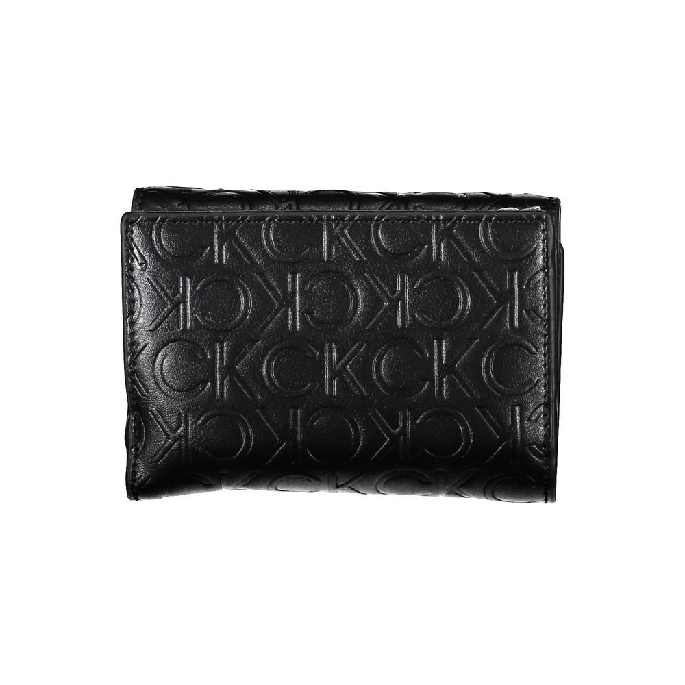 Calvin Klein – Schwarze Polyethylen-Geldbörse für Damen