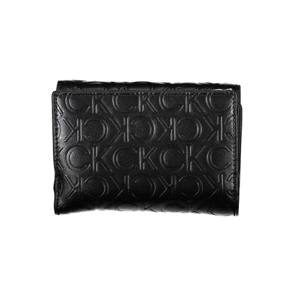 Calvin Klein – Schwarze Polyethylen-Geldbörse für Damen