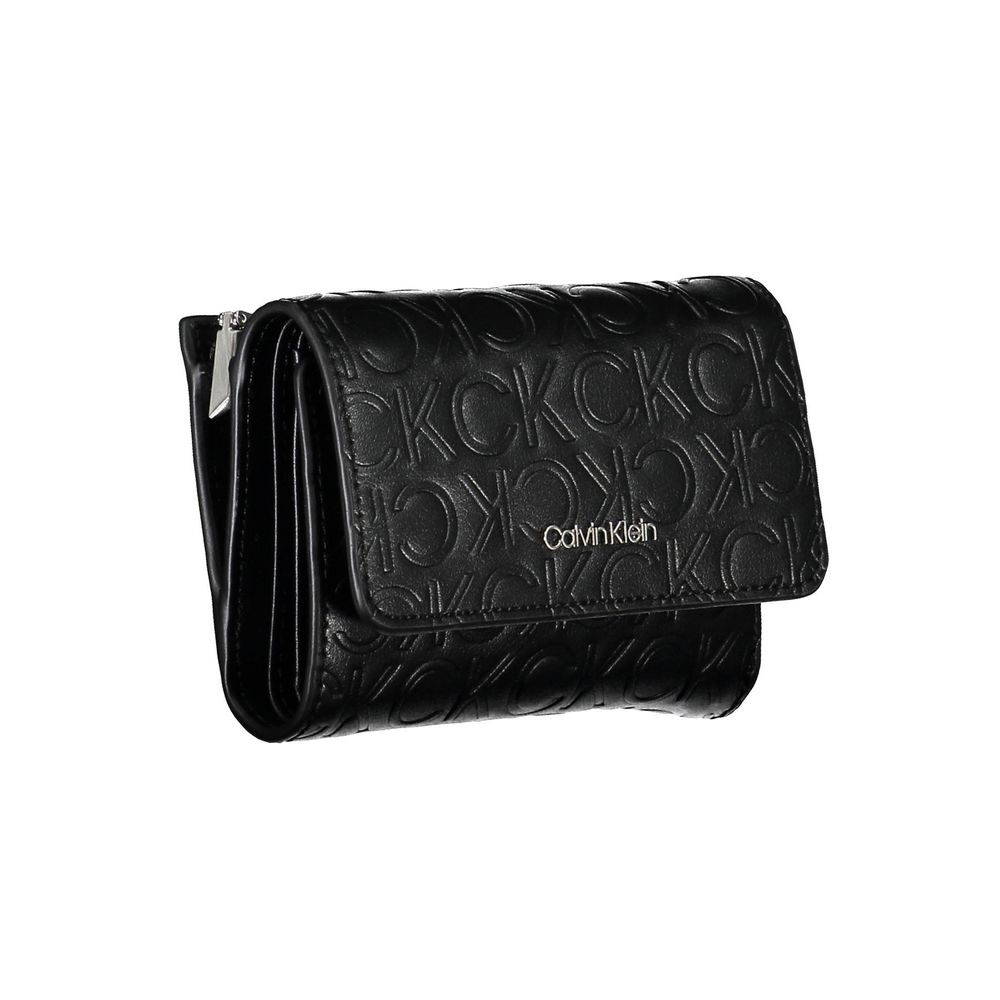 Calvin Klein – Schwarze Polyethylen-Geldbörse für Damen