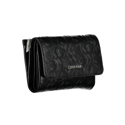 Calvin Klein – Schwarze Polyethylen-Geldbörse für Damen
