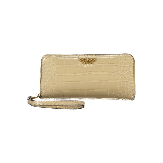 Guess Jeans Chic Beige Geldbörse mit mehreren Fächern