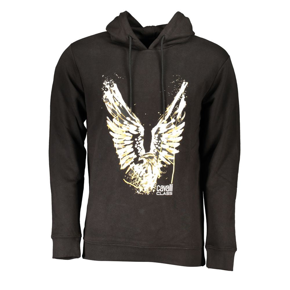 Cavalli Class Schwarzer Baumwollpullover für Herren