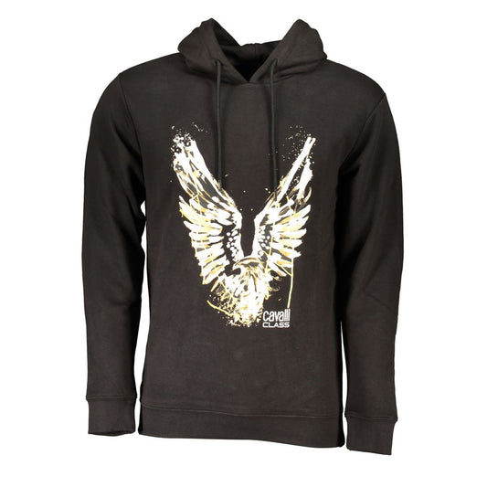 Cavalli Class Schwarzer Baumwollpullover für Herren