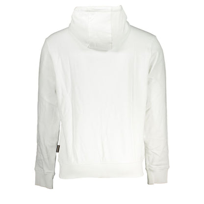 Napapijri – Eleganter weißer Baumwollpullover mit Kapuze