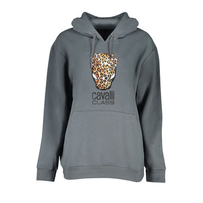 Cavalli Class Brauner Baumwollpullover für Damen