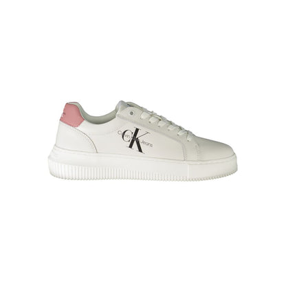 Calvin Klein – Weißer Polyester-Sneaker