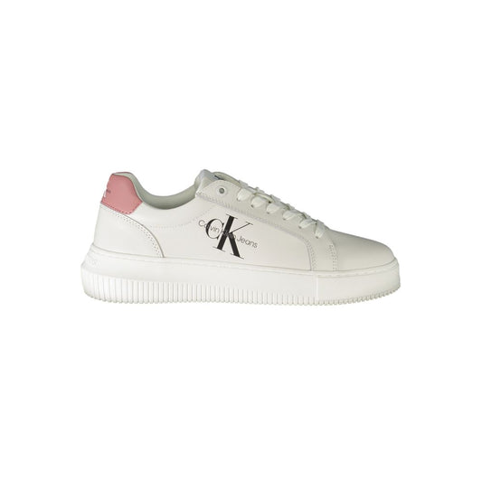 Calvin Klein – Weißer Polyester-Sneaker