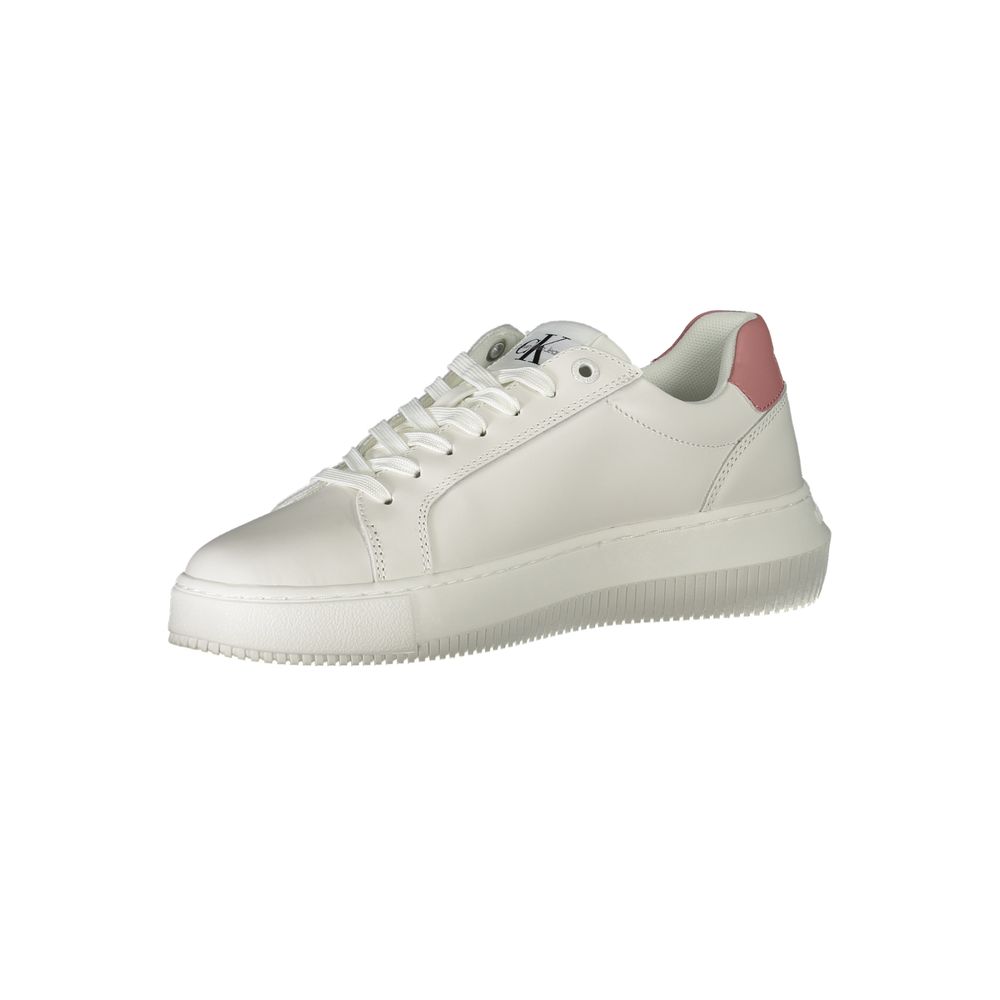 Calvin Klein – Weißer Polyester-Sneaker